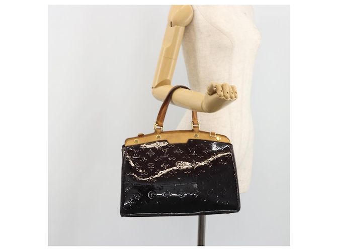Borsa LOUIS VUITTON Monogram Vernis Blair MM 2 vie Amarante M91619 LV Auth 194675 Bordò - vista 24