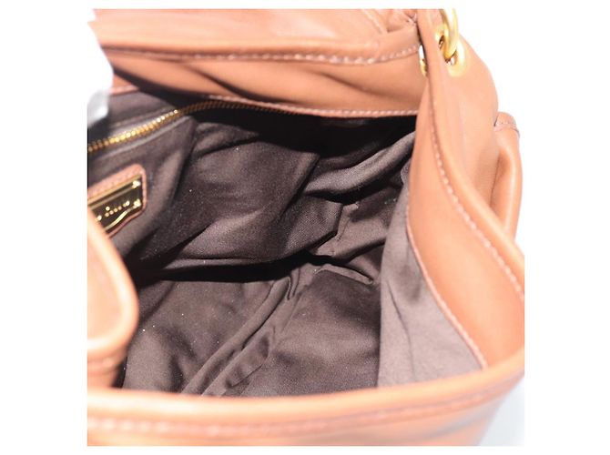 Borsa a tracolla Miu Miu Matelassé con catena in pelle 2way Marrone Oro Auth 194745V D'oro - vista 24