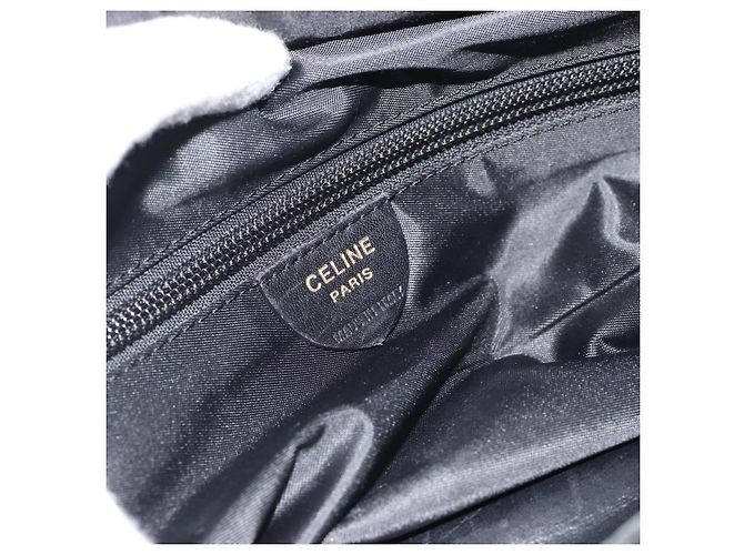 Céline Borsa a mano CELINE Nylon Black Gold Auth 195193 Nero D'oro - vista 18