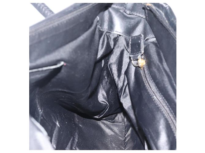 Céline Borsa a mano CELINE Nylon Black Gold Auth 195193 Nero D'oro - vista 20