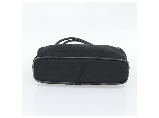 Céline Borsa a mano CELINE Nylon Black Gold Auth 195193 Nero D'oro - vista 5