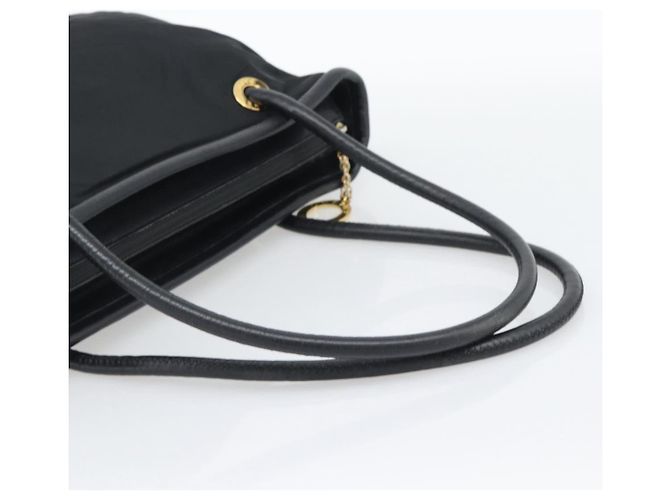 Céline Borsa a mano CELINE Nylon Black Gold Auth 195193 Nero D'oro - vista 7
