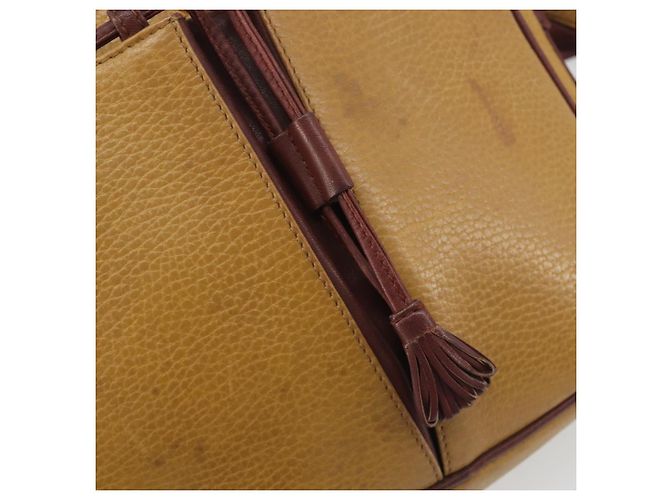 Borsa a tracolla CARTIER Must Line in pelle beige e oro Auth 194176 D'oro - vista 10