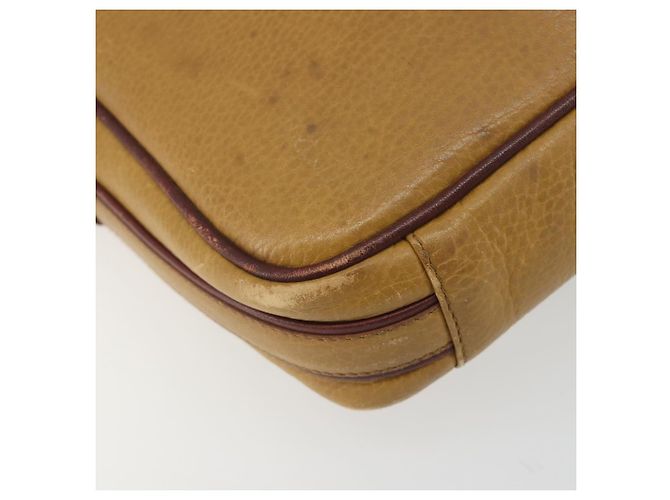 Borsa a tracolla CARTIER Must Line in pelle beige e oro Auth 194176 D'oro - vista 14