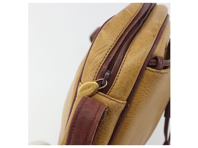 Borsa a tracolla CARTIER Must Line in pelle beige e oro Auth 194176 D'oro - vista 18
