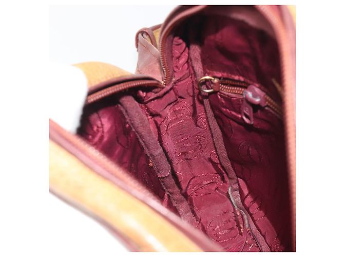 Borsa a tracolla CARTIER Must Line in pelle beige e oro Auth 194176 D'oro - vista 21