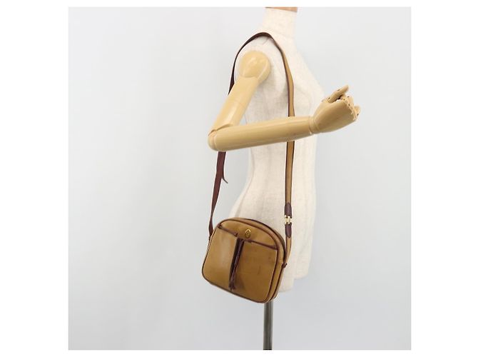 Borsa a tracolla CARTIER Must Line in pelle beige e oro Auth 194176 D'oro - vista 25