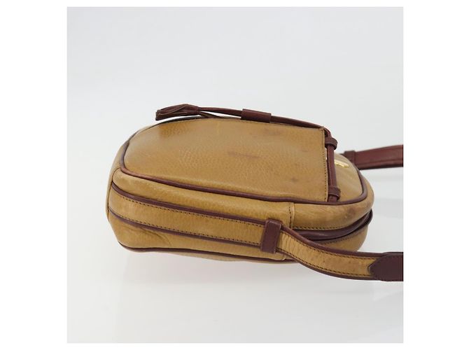 Borsa a tracolla CARTIER Must Line in pelle beige e oro Auth 194176 D'oro - vista 3