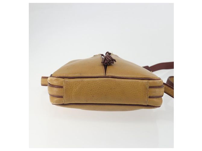 Borsa a tracolla CARTIER Must Line in pelle beige e oro Auth 194176 D'oro - vista 5