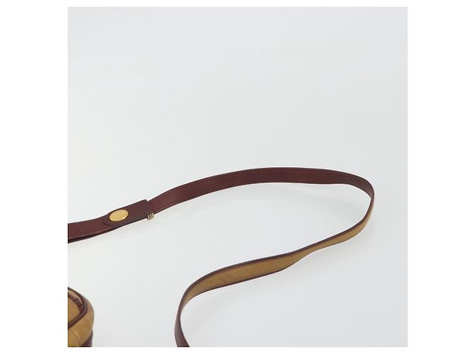 Borsa a tracolla CARTIER Must Line in pelle beige e oro Auth 194176 D'oro - vista 8