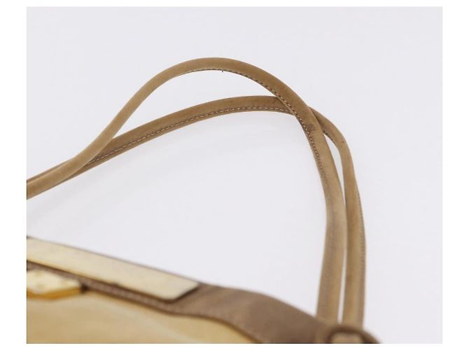 Borsa a tracolla LOEWE Anagram in pelle beige e oro autentica bs36682 D'oro - vista 10