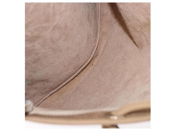 Borsa a tracolla LOEWE Anagram in pelle beige e oro autentica bs36682 D'oro - vista 12
