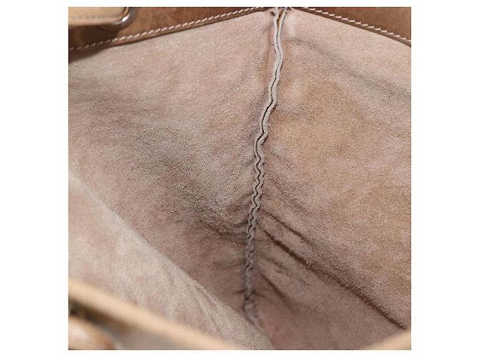 Borsa a tracolla LOEWE Anagram in pelle beige e oro autentica bs36682 D'oro - vista 18
