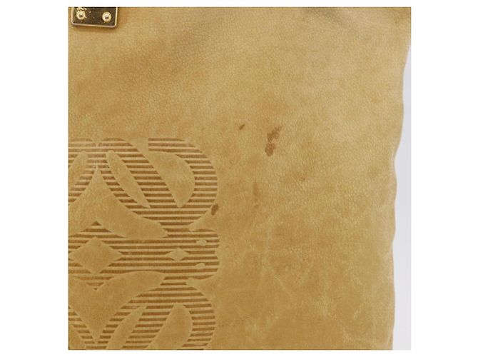 Borsa a tracolla LOEWE Anagram in pelle beige e oro autentica bs36682 D'oro - vista 2