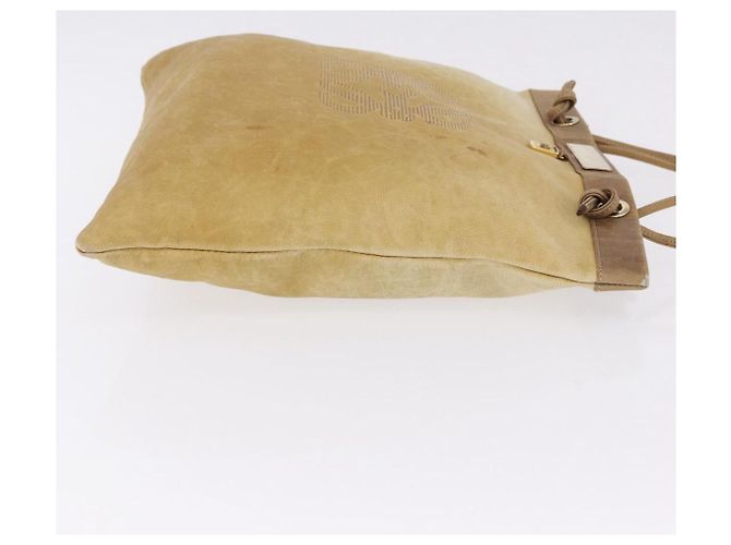 Borsa a tracolla LOEWE Anagram in pelle beige e oro autentica bs36682 D'oro - vista 4