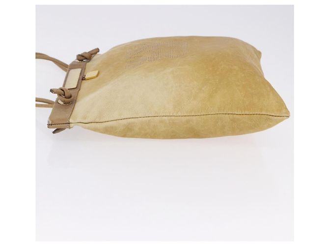 Borsa a tracolla LOEWE Anagram in pelle beige e oro autentica bs36682 D'oro - vista 5