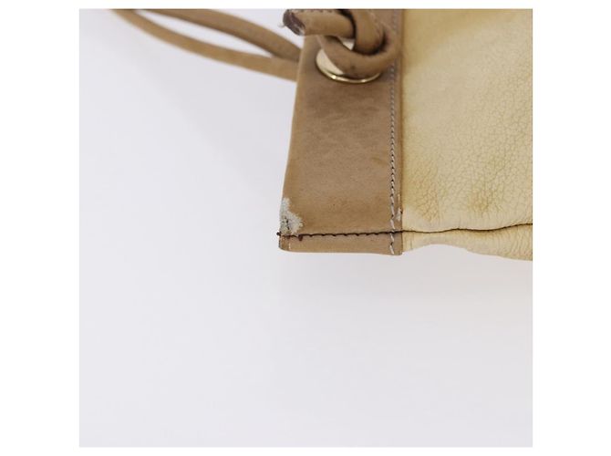 Borsa a tracolla LOEWE Anagram in pelle beige e oro autentica bs36682 D'oro - vista 6