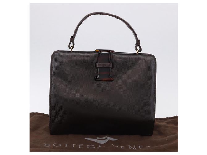 Borsa BOTTEGA VENETA in pelle marrone scuro oro Auth bs36434 D'oro - vista 12