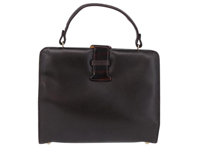Borsa BOTTEGA VENETA in pelle marrone scuro oro Auth bs36434 D'oro - vista 13