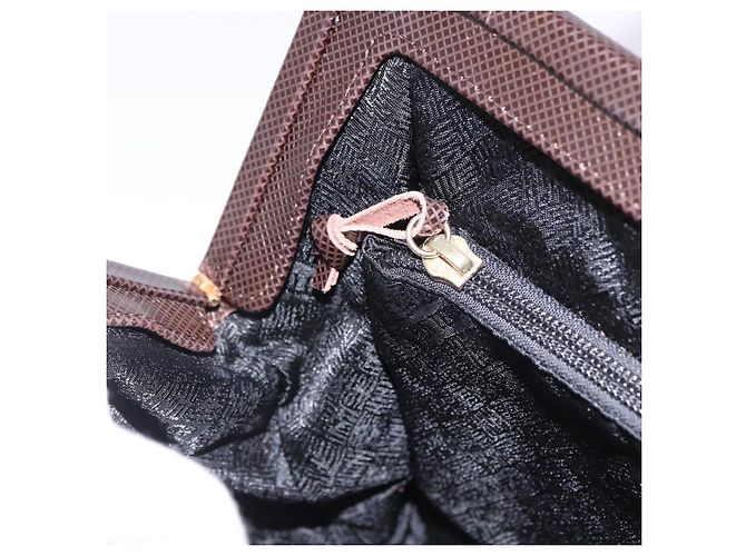 Borsa BOTTEGA VENETA in pelle marrone scuro oro Auth bs36434 D'oro - vista 20