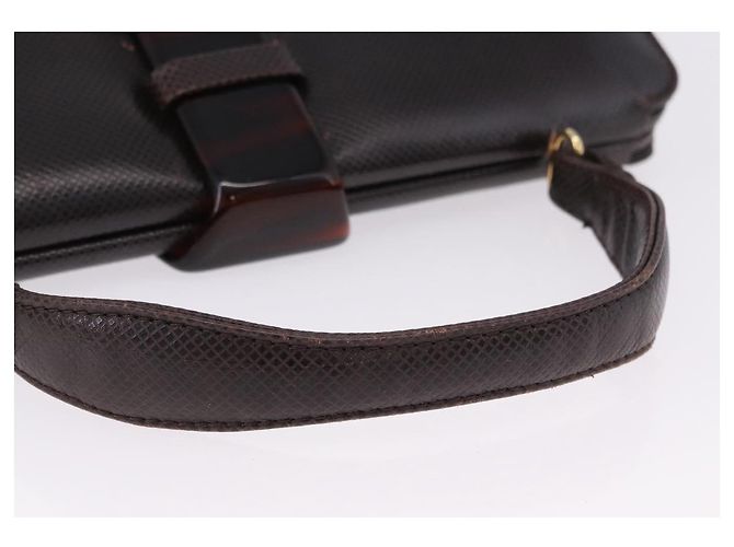 Borsa BOTTEGA VENETA in pelle marrone scuro oro Auth bs36434 D'oro - vista 7