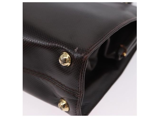 Borsa BOTTEGA VENETA in pelle marrone scuro oro Auth bs36434 D'oro - vista 8