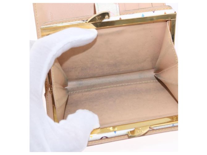 LOUIS VUITTON Multicolor Porte MonnaieViennois Wallet White M92987 Auth 191958 Bianco - vista 11