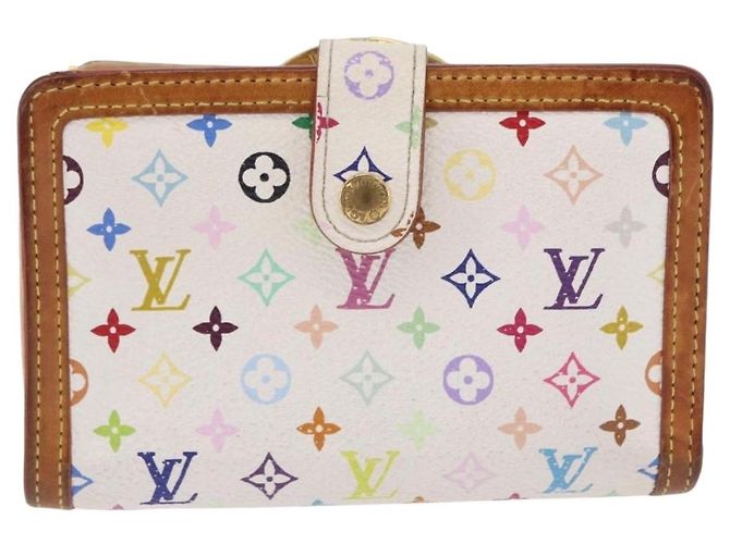 LOUIS VUITTON Multicolor Porte MonnaieViennois Wallet White M92987 Auth 191958 Bianco - vista 13