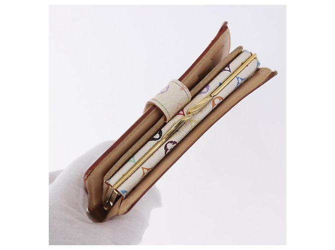 LOUIS VUITTON Multicolor Porte MonnaieViennois Wallet White M92987 Auth 191958 Bianco - vista 5