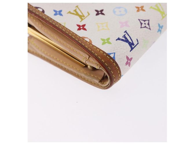 LOUIS VUITTON Multicolor Porte MonnaieViennois Wallet White M92987 Auth 191958 Bianco - vista 7