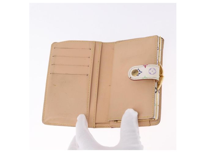 LOUIS VUITTON Multicolor Porte MonnaieViennois Wallet White M92987 Auth 191958 Bianco - vista 9