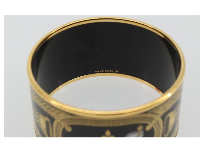 Hermès Bracciale HERMES Emile TGM metallo Cloisonné Marrone Scuro Auth 191963V - vista 7