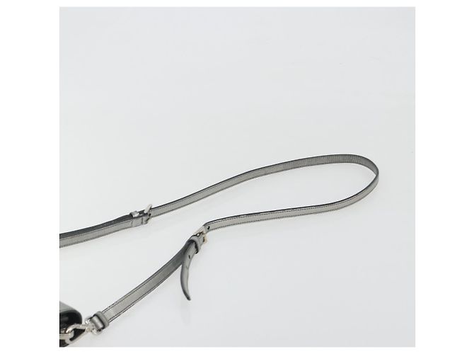 Borsa a tracolla PRADA pelle Saffiano Silver Auth bs36601 Argento - vista 14