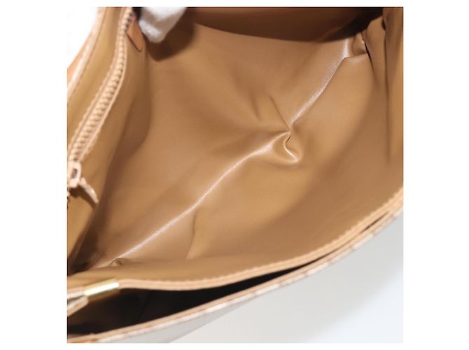 Céline Borsa a Tracolla CELINE Macadam PVC Pelle Beige Tono Oro Auth 194144A - vista 10