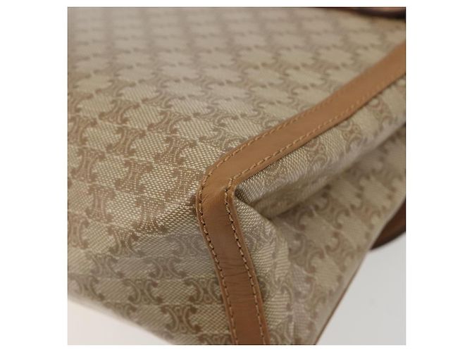 Céline Borsa a Tracolla CELINE Macadam PVC Pelle Beige Tono Oro Auth 194144A - vista 15