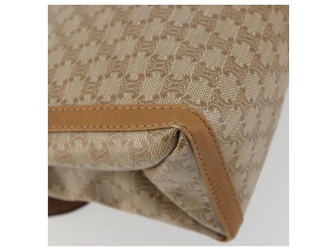 Céline Borsa a Tracolla CELINE Macadam PVC Pelle Beige Tono Oro Auth 194144A - vista 16