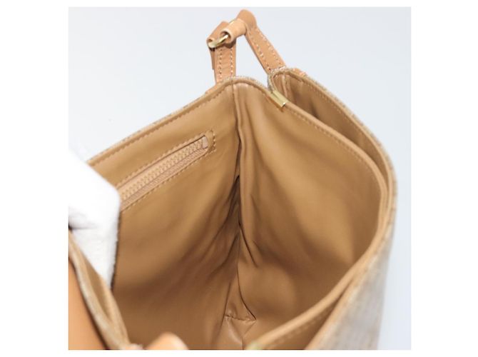 Céline Borsa a Tracolla CELINE Macadam PVC Pelle Beige Tono Oro Auth 194144A - vista 19