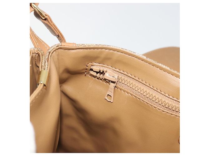 Céline Borsa a Tracolla CELINE Macadam PVC Pelle Beige Tono Oro Auth 194144A - vista 21