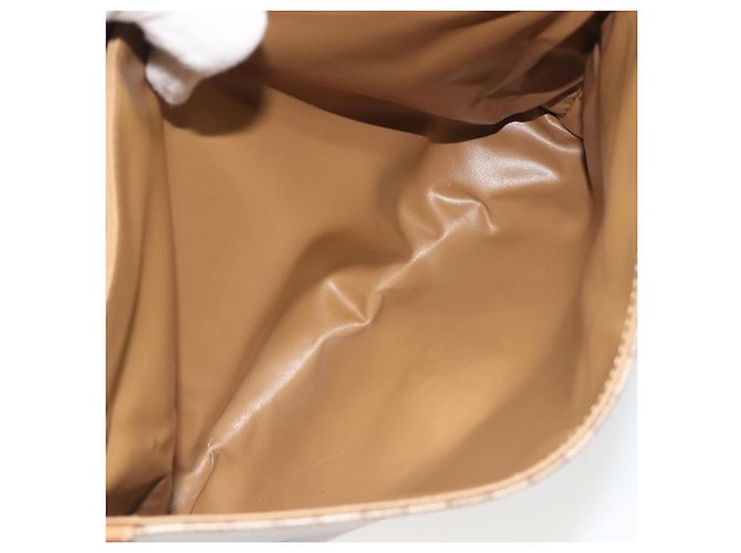 Céline Borsa a Tracolla CELINE Macadam PVC Pelle Beige Tono Oro Auth 194144A - vista 22