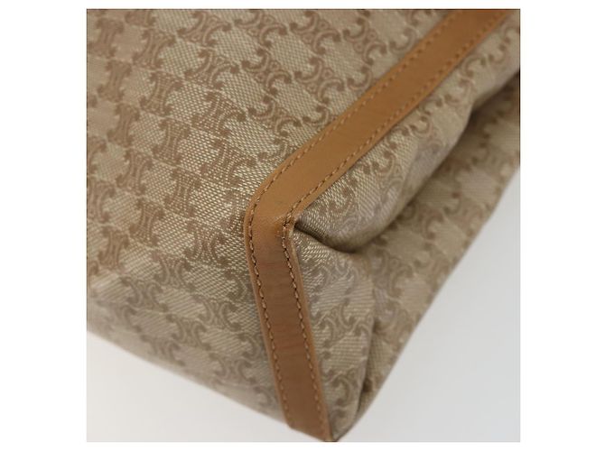Céline Borsa a Tracolla CELINE Macadam PVC Pelle Beige Tono Oro Auth 194144A - vista 9