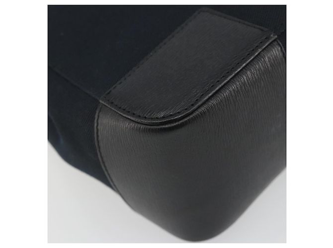 Bolsa de mão GUCCI Canvas Black Gold Tone 002 1103 Auth BA14728A Preto - vista 14