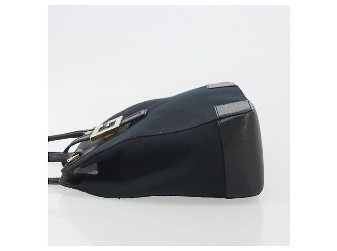 Bolsa de mão GUCCI Canvas Black Gold Tone 002 1103 Auth BA14728A Preto - vista 4