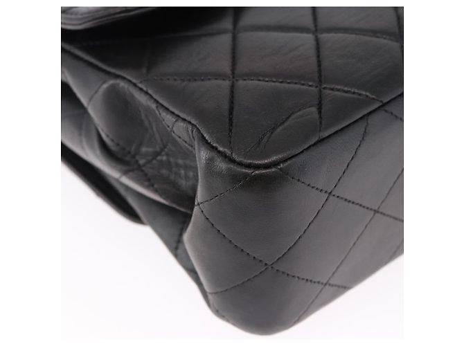 Borsa CHANEL Matelasse Double Face in pelle d'agnello nera e oro CC Auth 194872SAM Nero D'oro - vista 15