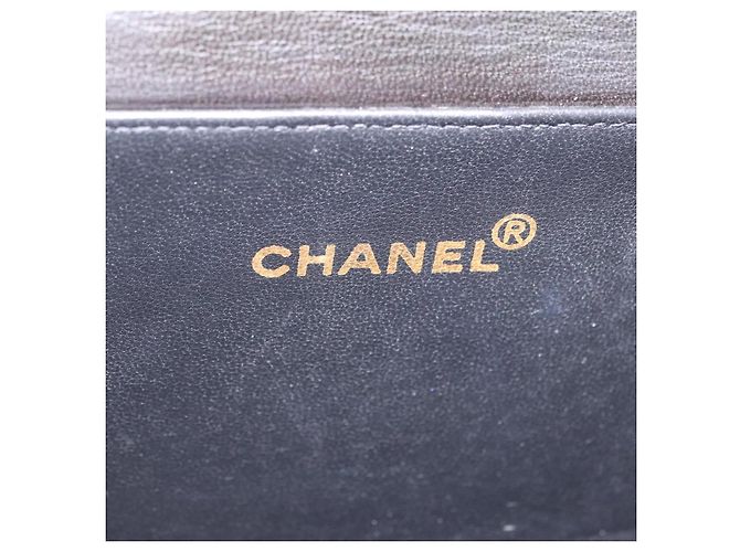 Borsa CHANEL Matelasse Double Face in pelle d'agnello nera e oro CC Auth 194872SAM Nero D'oro - vista 24