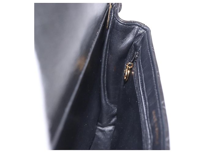 Borsa CHANEL Matelasse Double Face in pelle d'agnello nera e oro CC Auth 194872SAM Nero D'oro - vista 25