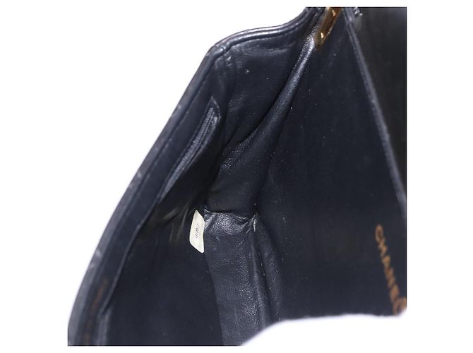 Borsa CHANEL Matelasse Double Face in pelle d'agnello nera e oro CC Auth 194872SAM Nero D'oro - vista 26