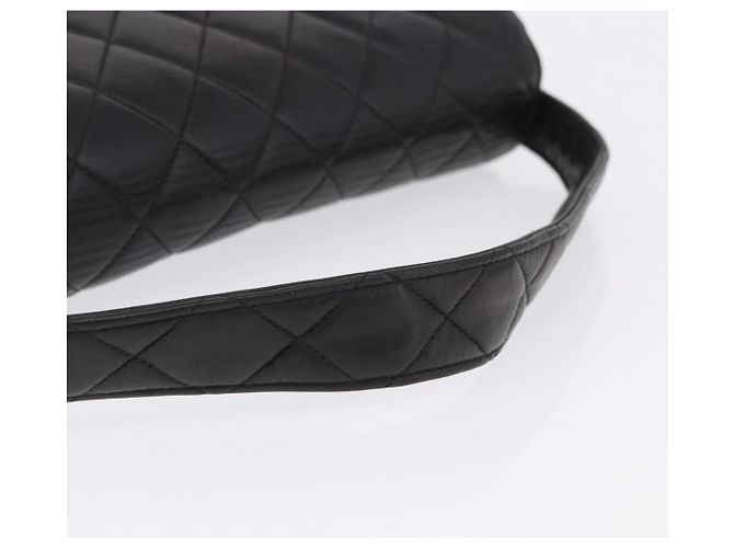 Borsa CHANEL Matelasse Double Face in pelle d'agnello nera e oro CC Auth 194872SAM Nero D'oro - vista 8