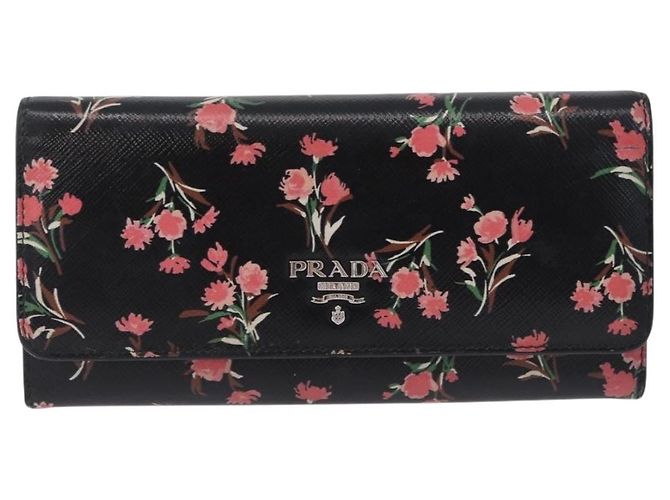 Saffiano PRADA Langbeutel aus Safiano-Leder Schwarz Silber Auth bs36436 - Ansicht 13
