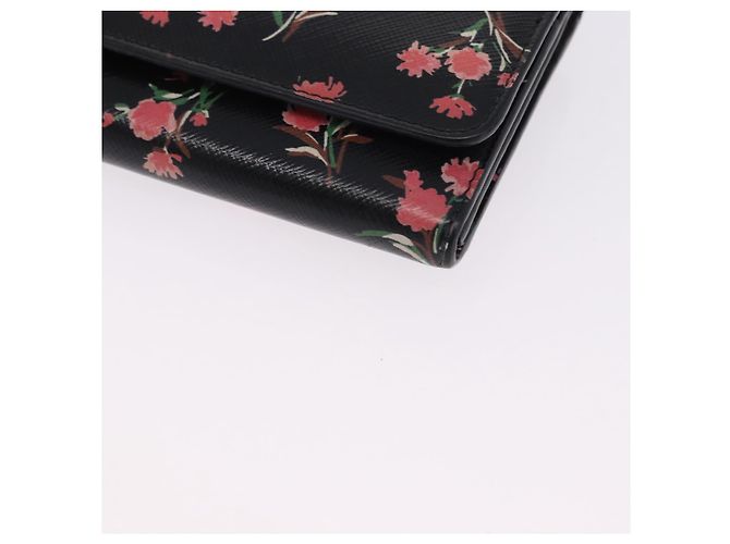 Saffiano PRADA Langbeutel aus Safiano-Leder Schwarz Silber Auth bs36436 - Ansicht 14