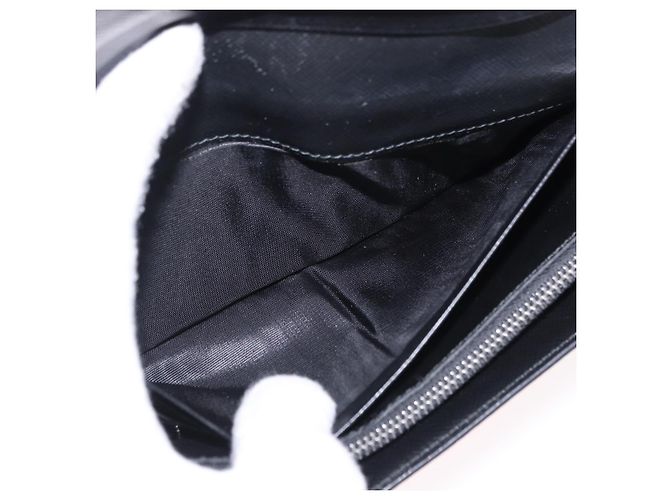 Saffiano PRADA Langbeutel aus Safiano-Leder Schwarz Silber Auth bs36436 - Ansicht 19